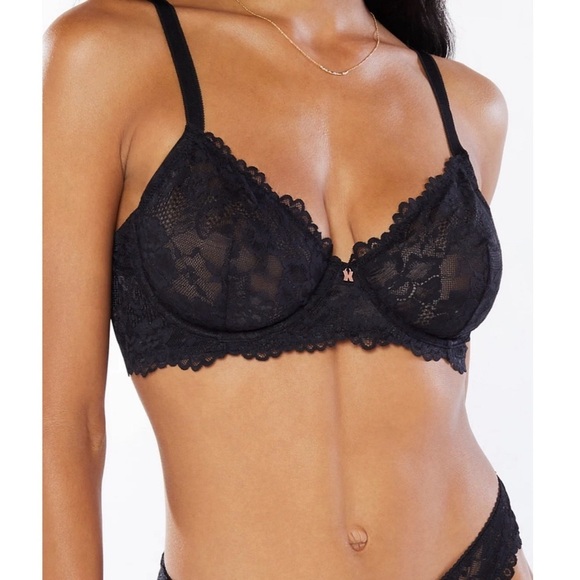 Savage X Fenty Floral Lace Unlined Bra 36DD - Picture 1 of 6